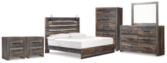 Diamond Furniture - Ashley Furniture - Drystan King Panel Bed, Dresser, Mirror and 2 Nightstands - King Panel Bed, Dresser, Mirror and 2 Nightstands - B211B101