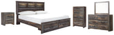 Diamond Furniture - Ashley Furniture - Drystan King Bookcase Storage Bed, Dresser, Mirror, Chest and Nightstand - King Bookcase Storage Bed, Dresser, Mirror, Chest and Nightstand - B211B22