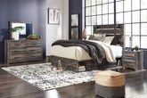 Diamond Furniture - Ashley Furniture - Drystan King Panel Bed with Storage, Dresser, Mirror and Nightstand - King Panel Bed with Storage, Dresser, Mirror and Nightstand - B211B48