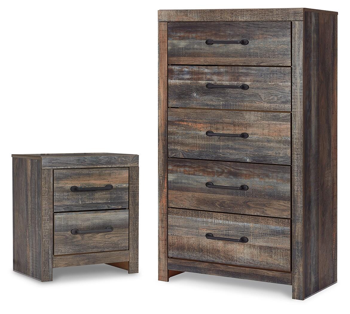 Diamond Furniture - Ashley Furniture - Drystan Chest and Nightstand - Chest and Nightstand - B211B130
