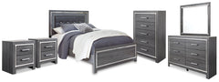 Diamond Furniture - Ashley Furniture - Lodanna Queen Panel Bed, Dresser, Mirror, Chest and 2 Nightstands - Queen Panel Bed, Dresser, Mirror, Chest and 2 Nightstands - B214B49