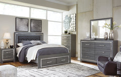 Diamond Furniture - Ashley Furniture - Lodanna Queen Panel Storage Bed, Dresser, Mirror, Chest and Nightstand - Queen Panel Storage Bed, Dresser, Mirror, Chest and Nightstand - B214B37