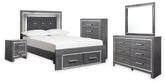Diamond Furniture - Ashley Furniture - Lodanna Full Storage Bed, Dresser, Mirror, Chest and Nightstand - Full Storage Bed, Dresser, Mirror, Chest and Nightstand - B214B59