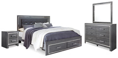 Diamond Furniture - Ashley Furniture - Lodanna Queen Upholstered Panel Bed, Dresser, Mirror and Nightstand - Queen Upholstered Panel Bed, Dresser, Mirror and Nightstand - B214B18