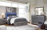 Diamond Furniture - Ashley Furniture - Lodanna Queen Storage Bed, Dresser, Mirror and 2 Nightstands - Queen Storage Bed, Dresser, Mirror and 2 Nightstands - B214B40