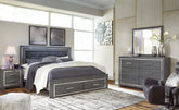 Diamond Furniture - Ashley Furniture - Lodanna King Upholstered Storage Bed, Dresser, Mirror, and Nightstand - King Upholstered Storage Bed, Dresser, Mirror, and Nightstand - B214B24