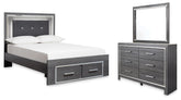 Diamond Furniture - Ashley Furniture - Lodanna Full Storage Bed, Dresser and Mirror - Full Storage Bed, Dresser and Mirror - B214B9