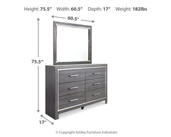 Lodanna Full Storage Bed, Dresser, Mirror, Chest and Nightstand