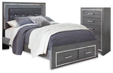 Diamond Furniture - Ashley Furniture - Lodanna Queen Panel Storage Bed and Chest - Queen Panel Storage Bed and Chest - B214B55