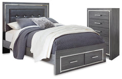 Diamond Furniture - Ashley Furniture - Lodanna Queen Panel Storage Bed and Chest - Queen Panel Storage Bed and Chest - B214B55
