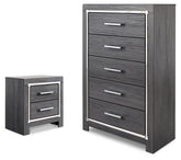 Diamond Furniture - Ashley Furniture - Lodanna Chest and Nightstand - Chest and Nightstand - B214B63