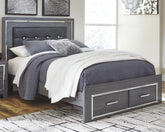 Diamond Furniture - Ashley Furniture - Lodanna Queen Panel Bed with 2 Storage Drawers - Queen Panel Bed with 2 Storage Drawers - B214B3