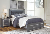 Diamond Furniture - Ashley Furniture - Lodanna Queen Storage Bed and Nightstand - Queen Storage Bed and Nightstand - B214B44