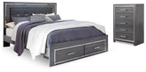 Diamond Furniture - Ashley Furniture - Lodanna King Storage Bed and Chest - King Storage Bed and Chest - B214B42