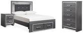 Diamond Furniture - Ashley Furniture - Lodanna Full Storage Bed, Chest and Nightstand - Full Storage Bed, Chest and Nightstand - B214B46