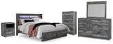 Diamond Furniture - Ashley Furniture - Baystorm King Panel Storage Bed, Dresser, Mirror, Chest and Nightstand - King Panel Storage Bed, Dresser, Mirror, Chest and Nightstand - B221B101