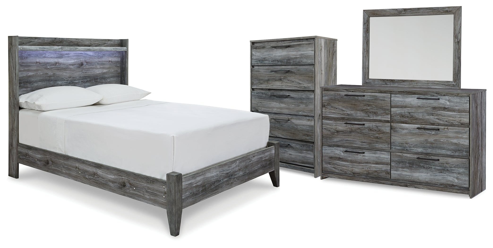 Diamond Furniture - Ashley Furniture - Baystorm Full Panel Bed, Dresser, Mirror and Chest - Full Panel Bed, Dresser, Mirror and Chest - B221B80