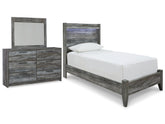 Diamond Furniture - Ashley Furniture - Baystorm Twin Panel Bed, Dresser and Mirror - Twin Panel Bed, Dresser and Mirror - B221B68