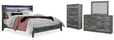 Diamond Furniture - Ashley Furniture - Baystorm King Panel Bed, Dresser, Mirror and Chest - King Panel Bed, Dresser, Mirror and Chest - B221B52
