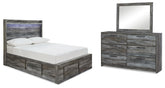 Diamond Furniture - Ashley Furniture - Baystorm Full Panel Storage Bed, Dresser and Mirror - Full Panel Storage Bed, Dresser and Mirror - B221B70