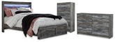 Diamond Furniture - Ashley Furniture - Baystorm Queen Panel Storage Bed, Dresser and Chest - Queen Panel Storage Bed, Dresser and Chest - B221B98