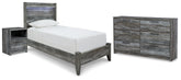 Diamond Furniture - Ashley Furniture - Baystorm Twin Panel Bed, Dresser and Nightstand - Twin Panel Bed, Dresser and Nightstand - B221B71