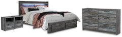 Diamond Furniture - Ashley Furniture - Baystorm King Storage Bed, Dresser and 2 Nightstands - King Storage Bed, Dresser and 2 Nightstands - B221B75