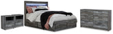 Diamond Furniture - Ashley Furniture - Baystorm Queen Panel Bed with Storage, Dresser and 2 Nightstands - Queen Panel Bed with Storage, Dresser and 2 Nightstands - B221B103