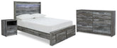 Diamond Furniture - Ashley Furniture - Baystorm Full Panel Storage Bed, Dresser and Nightstand - Full Panel Storage Bed, Dresser and Nightstand - B221B58