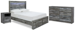 Diamond Furniture - Ashley Furniture - Baystorm Full Panel Storage Bed, Dresser and Nightstand - Full Panel Storage Bed, Dresser and Nightstand - B221B58