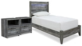 Diamond Furniture - Ashley Furniture - Baystorm Twin Panel Bed and 2 Nightstands - Twin Panel Bed and 2 Nightstands - B221B94
