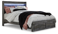 Diamond Furniture - Ashley Furniture - Baystorm Queen Panel Storage Bed and Nightstand - Queen Panel Storage Bed and Nightstand / Gray - B221B87