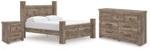 Diamond Furniture - Ashley Furniture - Rusticott King Poster Bed, Dresser and Nightstand - King Poster Bed, Dresser and Nightstand - PCB2260B9