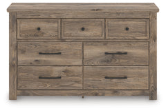 Rusticott Queen Panel Bed, Dresser and Nightstand