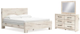 Diamond Furniture - Ashley Furniture - Lawroy King Panel Bed, Dresser and Mirror - King Panel Bed, Dresser and Mirror - B2310B31
