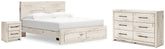 Diamond Furniture - Ashley Furniture - Lawroy King Storage Bed, Dresser and Nightstand - King Storage Bed, Dresser and Nightstand - B2310B39