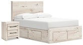 Diamond Furniture - Ashley Furniture - Lawroy Full Storage Bed and Nightstand - Full Storage Bed and Nightstand / Light Natural - B2310B51