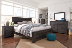 Diamond Furniture - Ashley Furniture - Brinxton King Panel Bed, Dresser, Mirror, Chest and Nightstand - King Panel Bed, Dresser, Mirror, Chest and Nightstand - B249B22