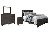 Diamond Furniture - Ashley Furniture - Brinxton Queen Panel Bed, Dresser, Mirror and Nightstand - Queen Panel Bed, Dresser, Mirror and Nightstand - B249B7