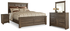 Diamond Furniture - Ashley Furniture - Juararo Queen Panel Bed, Dresser, Mirror and Nightstand - Queen Panel Bed, Dresser, Mirror and Nightstand - B251B23