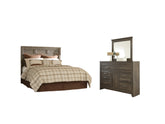 Diamond Furniture - Ashley Furniture - Juararo Queen Panel Headboard, Dresser and Mirror - Queen Panel Headboard, Dresser and Mirror - B251B8
