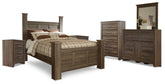 Diamond Furniture - Ashley Furniture - Juararo Queen Poster Bed, Dresser, Mirror, Chest and 2 Nightstands - Queen Poster Bed, Dresser, Mirror, Chest and 2 Nightstands - B251B26