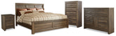 Diamond Furniture - Ashley Furniture - Juararo California King Panel Bed, Dresser, Chest and Nightstand - California King Panel Bed, Dresser, Chest and Nightstand - B251B46