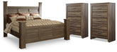 Diamond Furniture - Ashley Furniture - Juararo King Poster Bed and 2 Chests - King Poster Bed and 2 Chests - B251B49