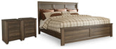 Diamond Furniture - Ashley Furniture - Juararo King Panel Bed and 2 Nightstands - King Panel Bed and 2 Nightstands - B251B45