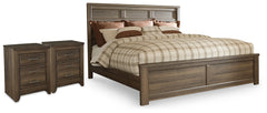 Diamond Furniture - Ashley Furniture - Juararo King Panel Bed and 2 Nightstands - King Panel Bed and 2 Nightstands - B251B45