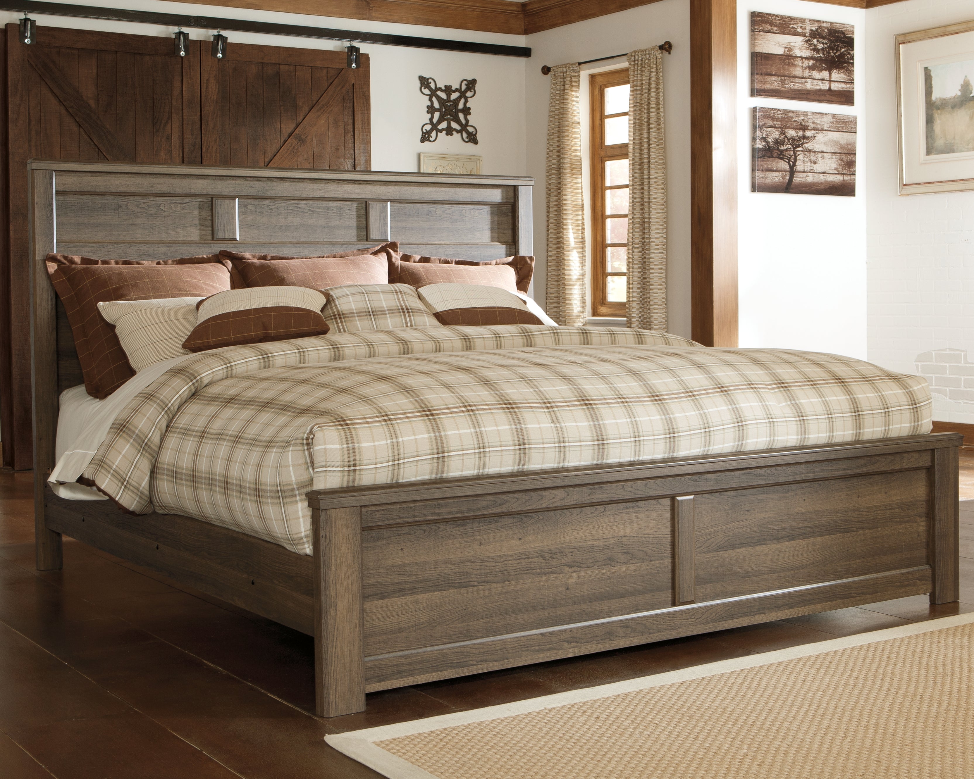 Diamond Furniture - Ashley Furniture - Juararo California King Panel Bed - California King Panel Bed - B251B14