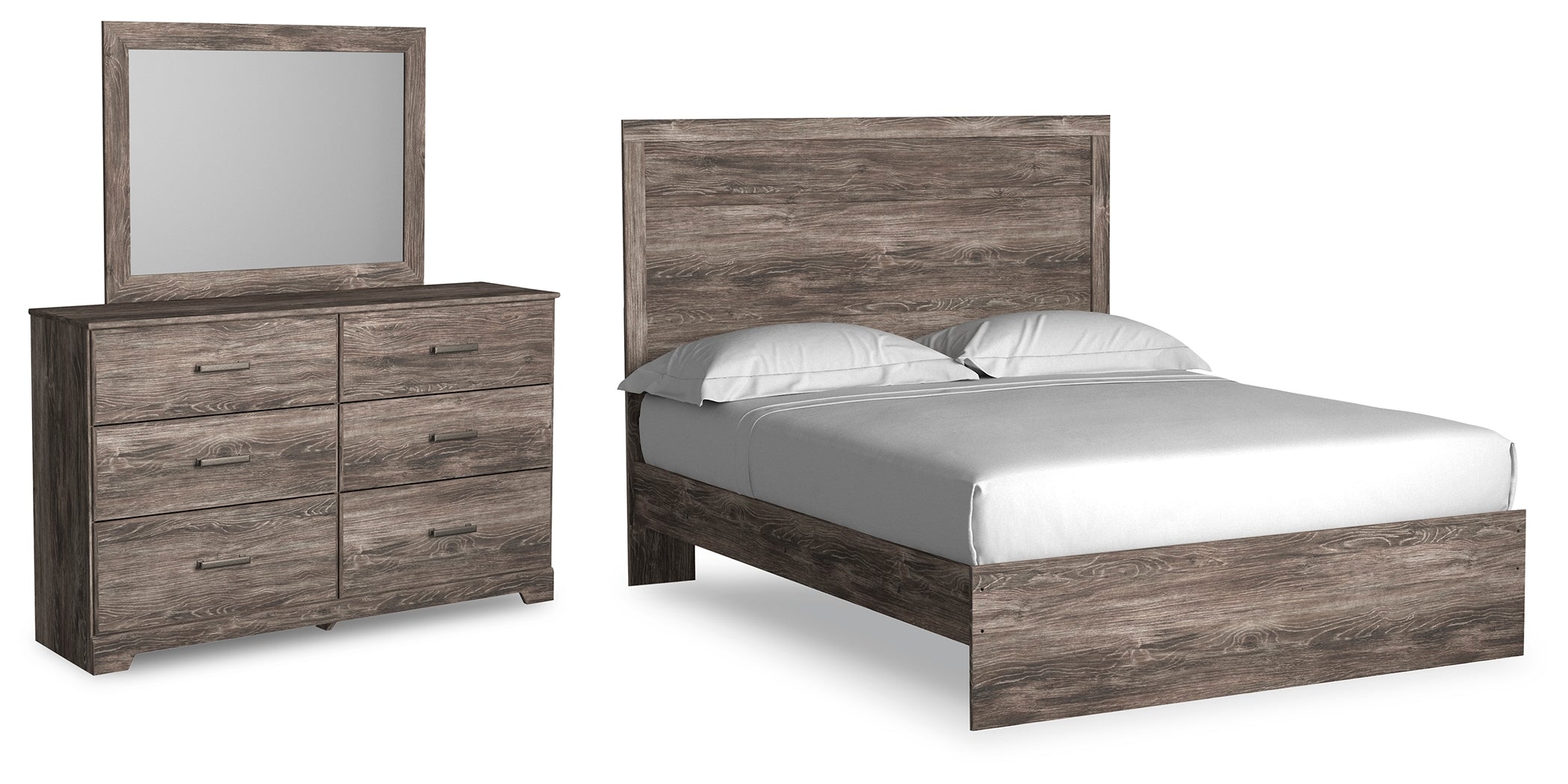 Diamond Furniture - Ashley Furniture - Ralinksi Queen Panel Bed, Dresser and Mirror - Queen Panel Bed, Dresser and Mirror - B2587B6