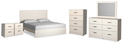 Stelsie King Panel Bed, Dresser, Mirror, Chest and 2 Nightstands