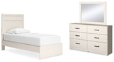 Diamond Furniture - Ashley Furniture - Stelsie Twin Panel Bed, Dresser and Mirror - Twin Panel Bed, Dresser and Mirror - B2588B13